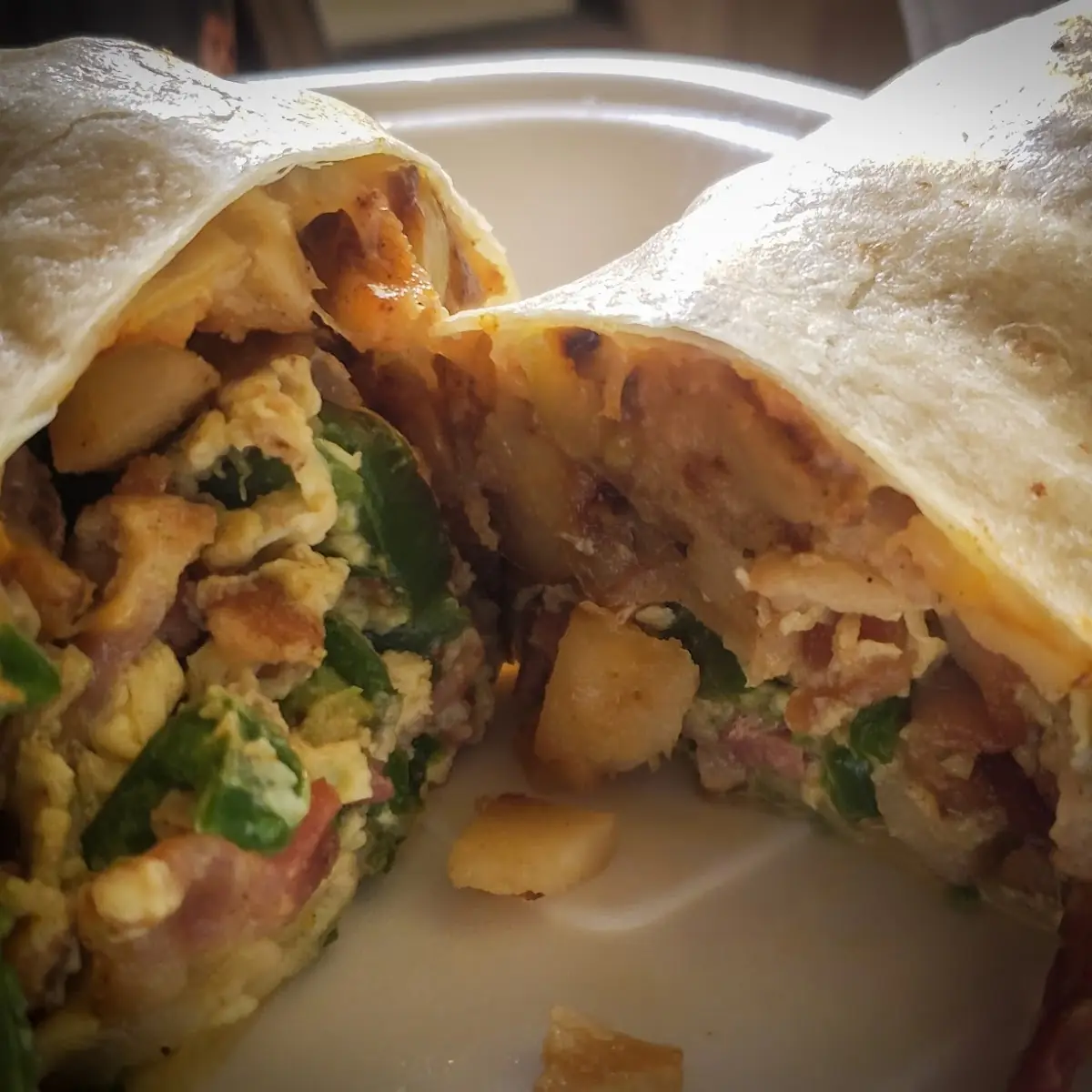 Breakfast Burrito with Jalapenos