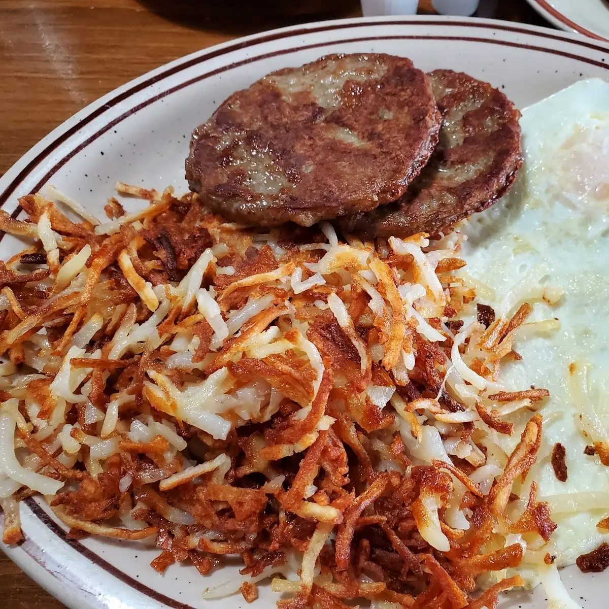 One Egg with Hash Browns and Bacon