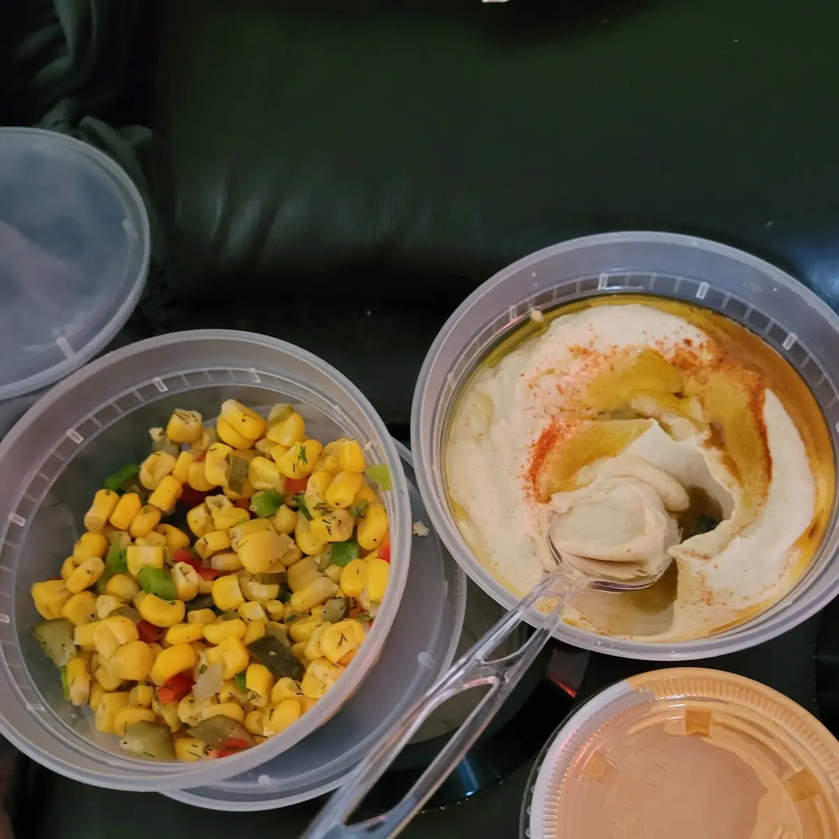 Corn Salad and Hummus