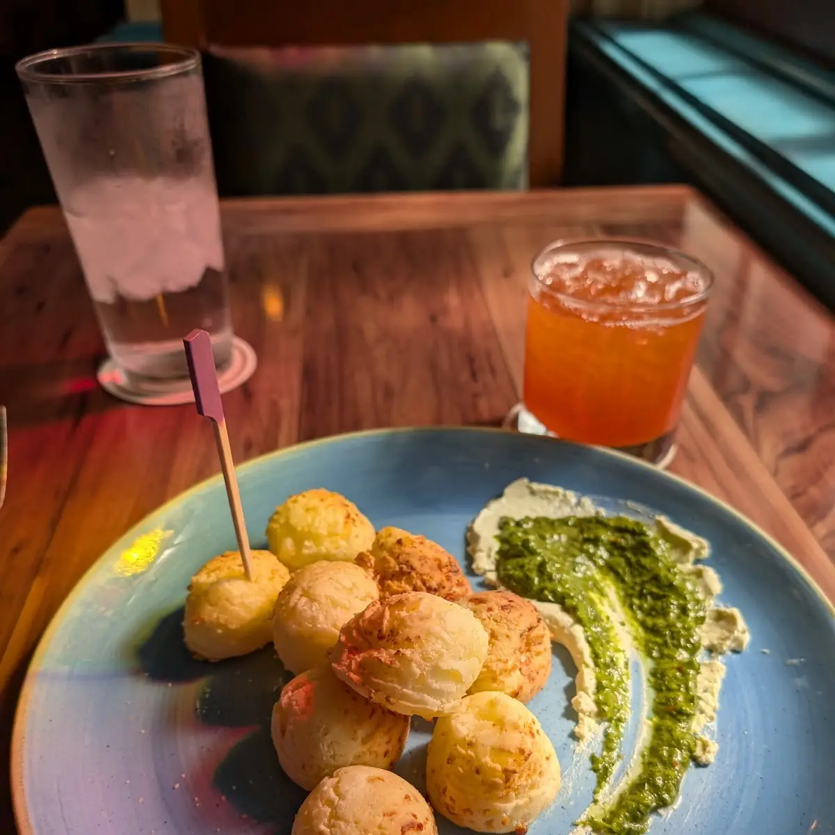 Brazilian Cheese Bread with Chimichurri