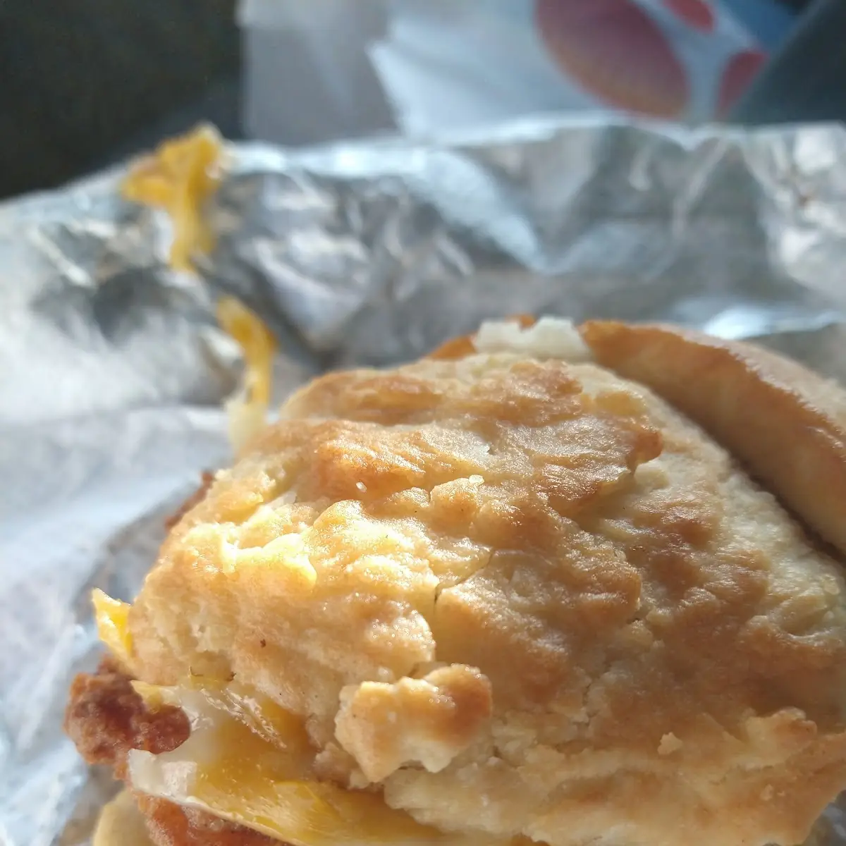 Chicken Biscuit with Colby Jack Cheese