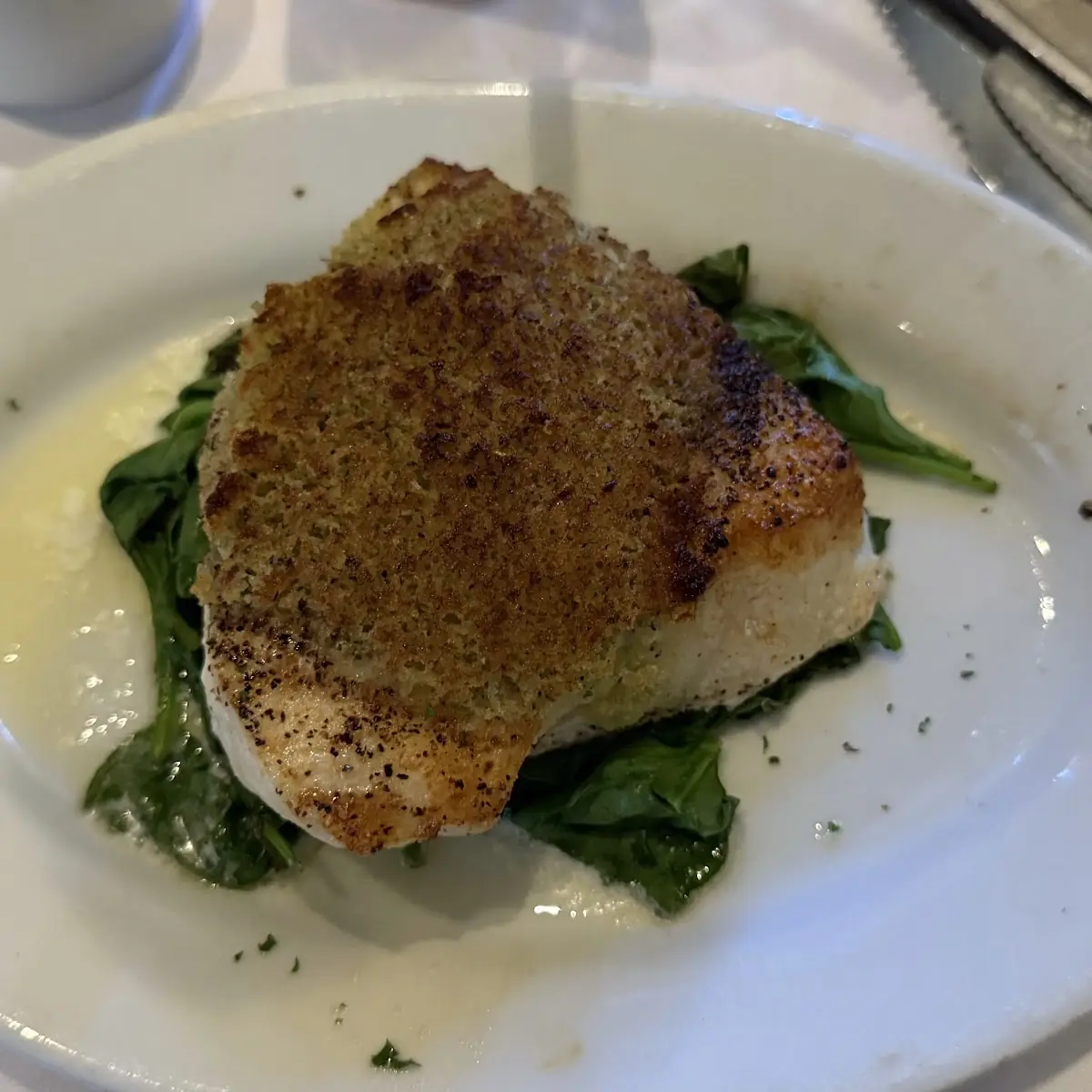 Garlic Crusted Sea Bass