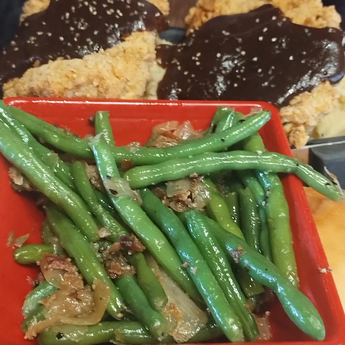 Green Beans Potato Salad Mac 'N Cheese
