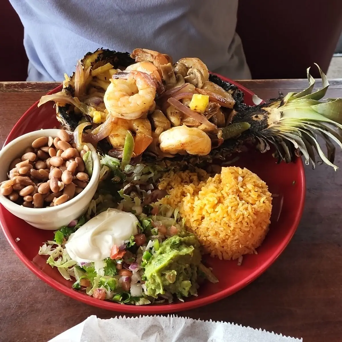 Shrimp Fajitas Cancun