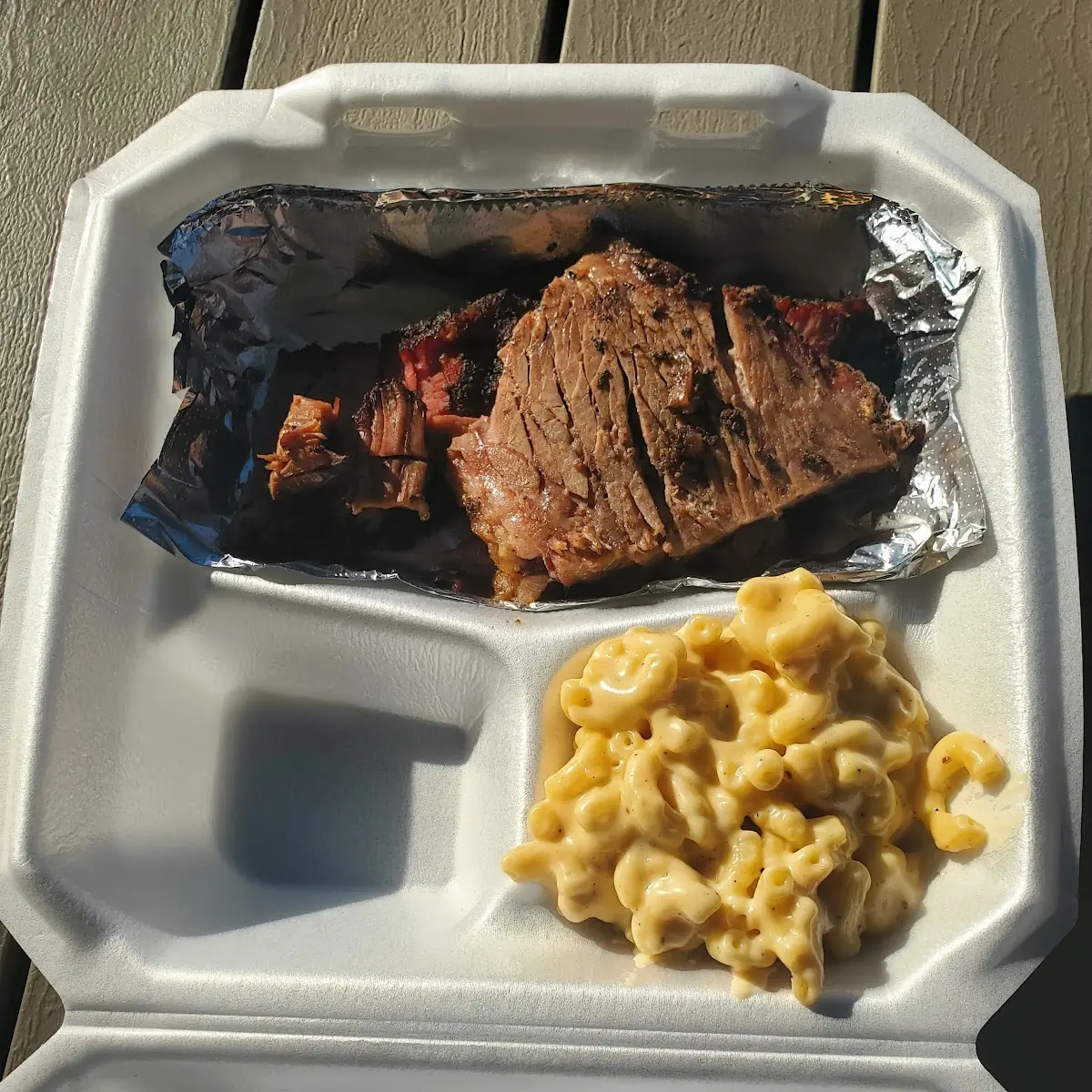 Smoked Brisket and Mac & Cheese