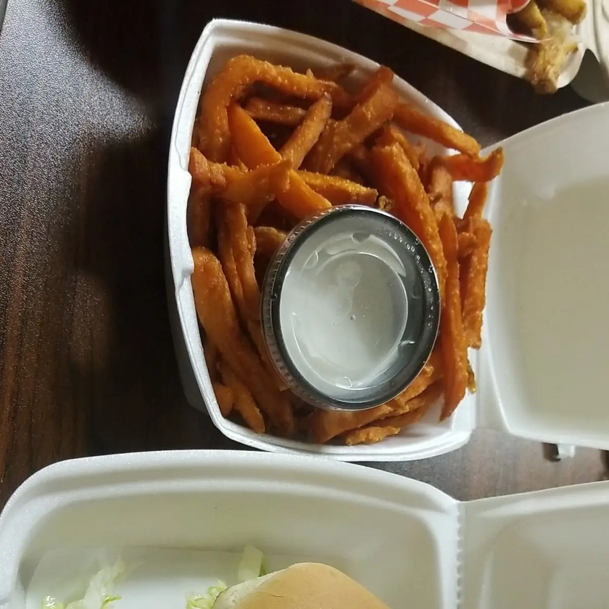 Bacon Cheeseburger with Sweet Potato Fries