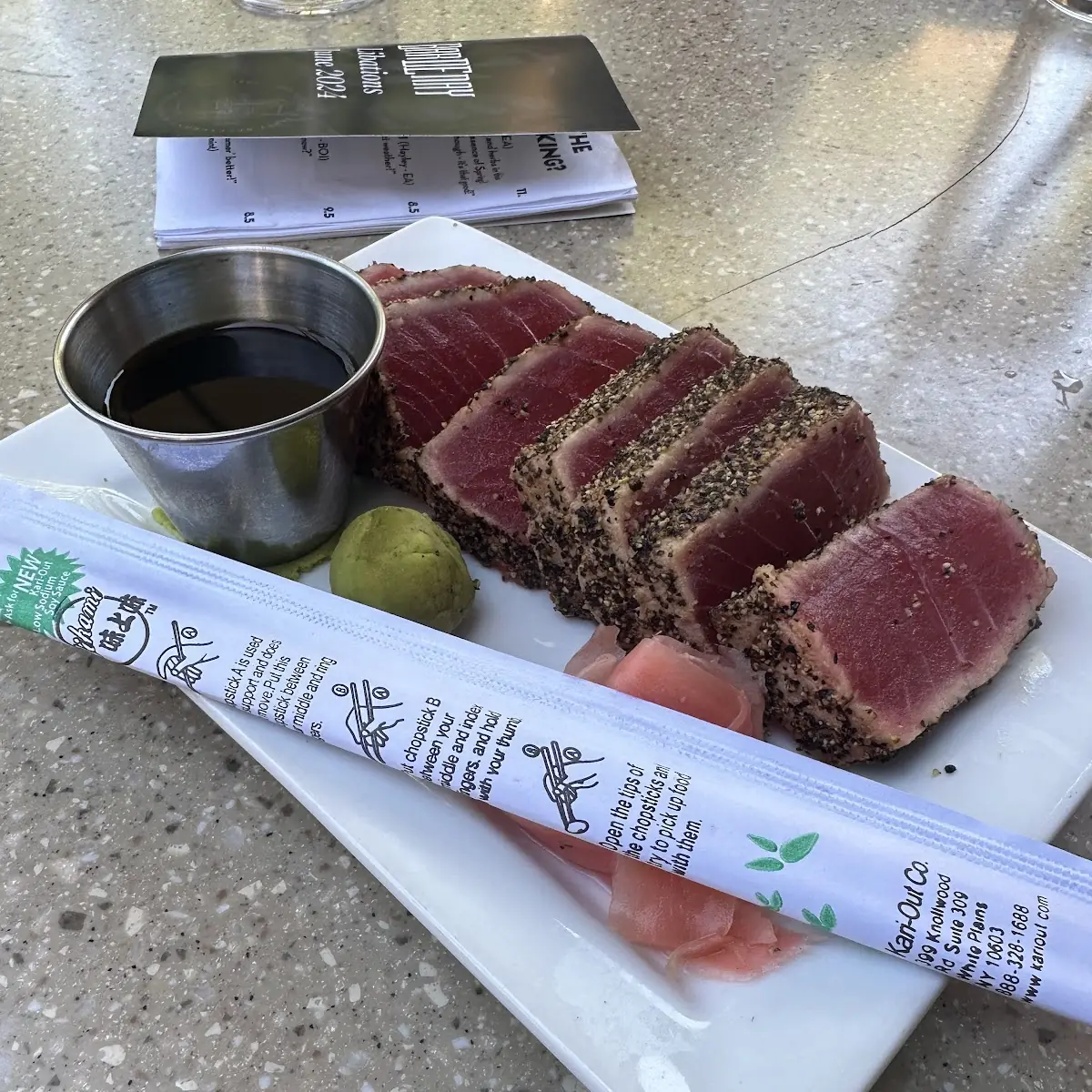 Seared Rare Peppered Ahi Tuna