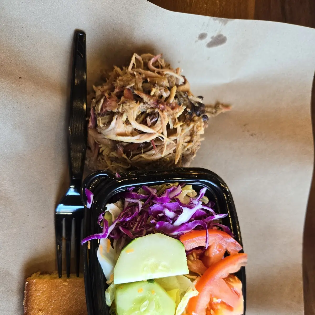 Pulled Pork and Side Salad