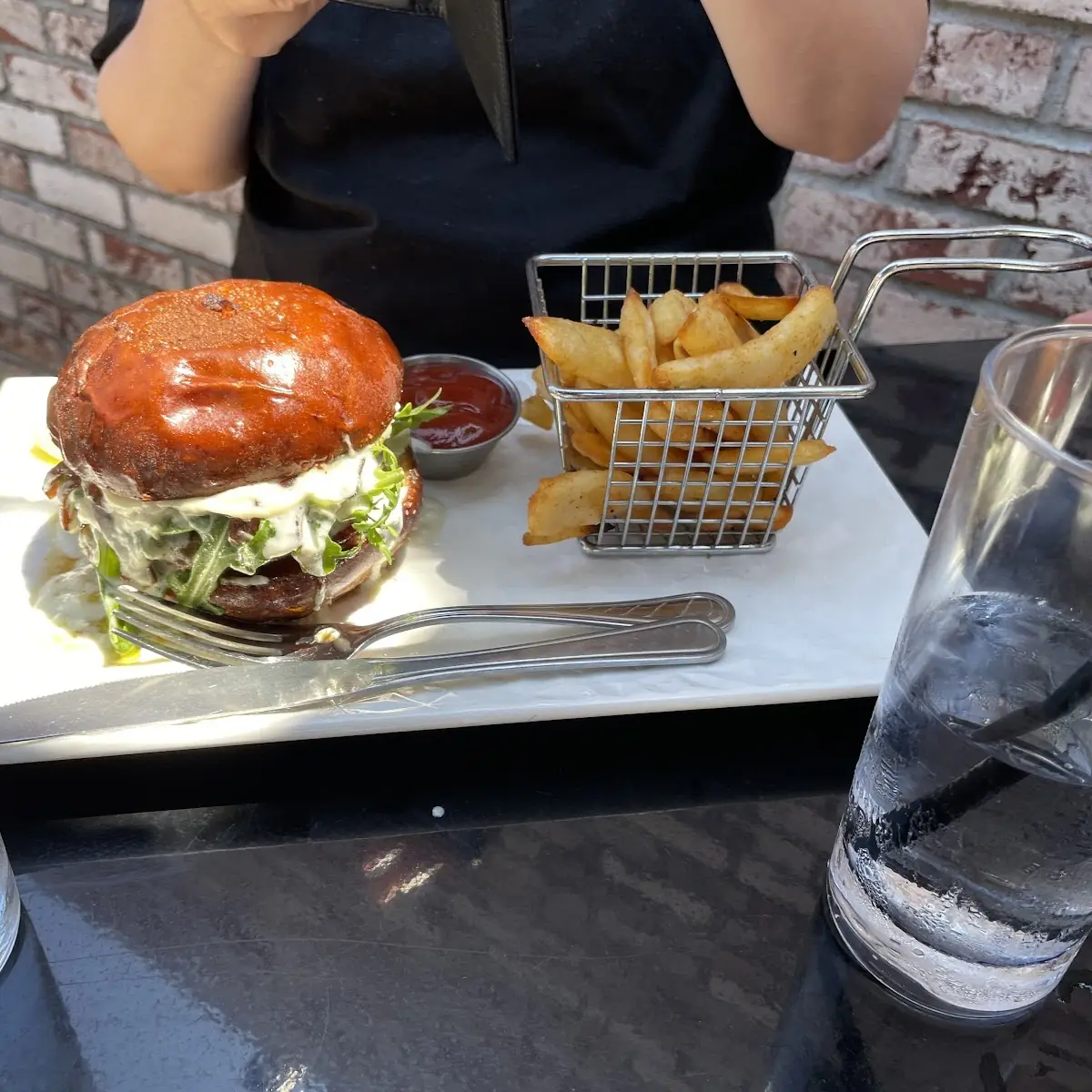Juicy Burger with Crispy Fries