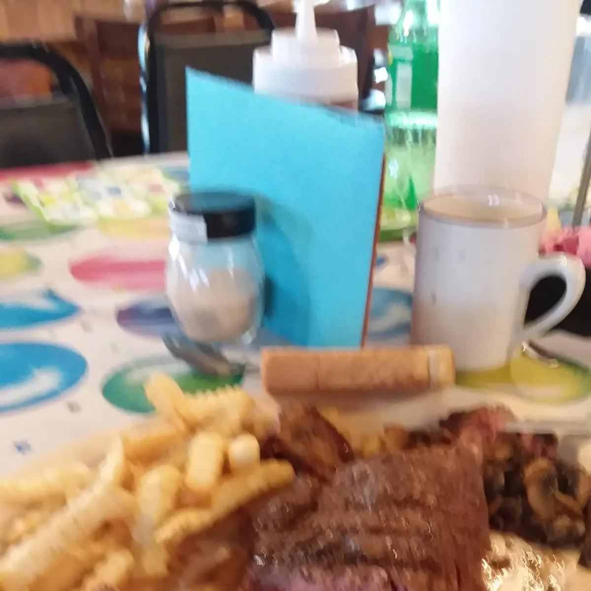 8 oz. Ribeye or New York Strip with two sides