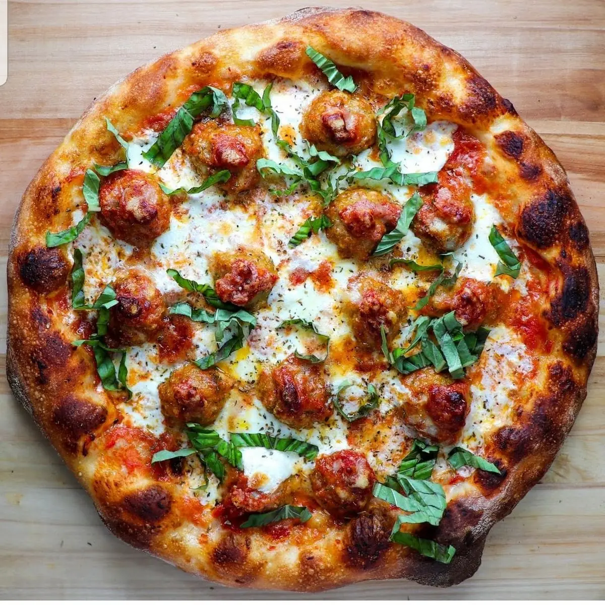 Meatball Pizza