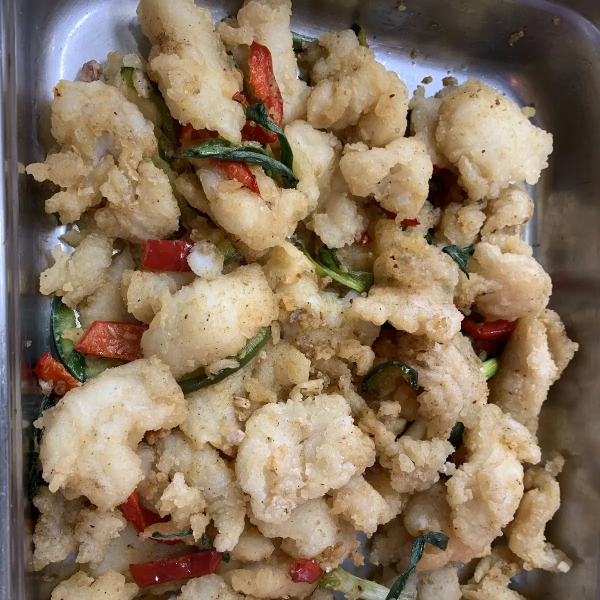 Garlic Chicken & Salt Pepper Fish