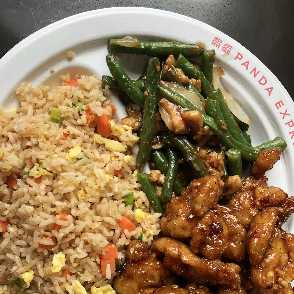 Orange Chicken Fried Rice and String Bean Chicken