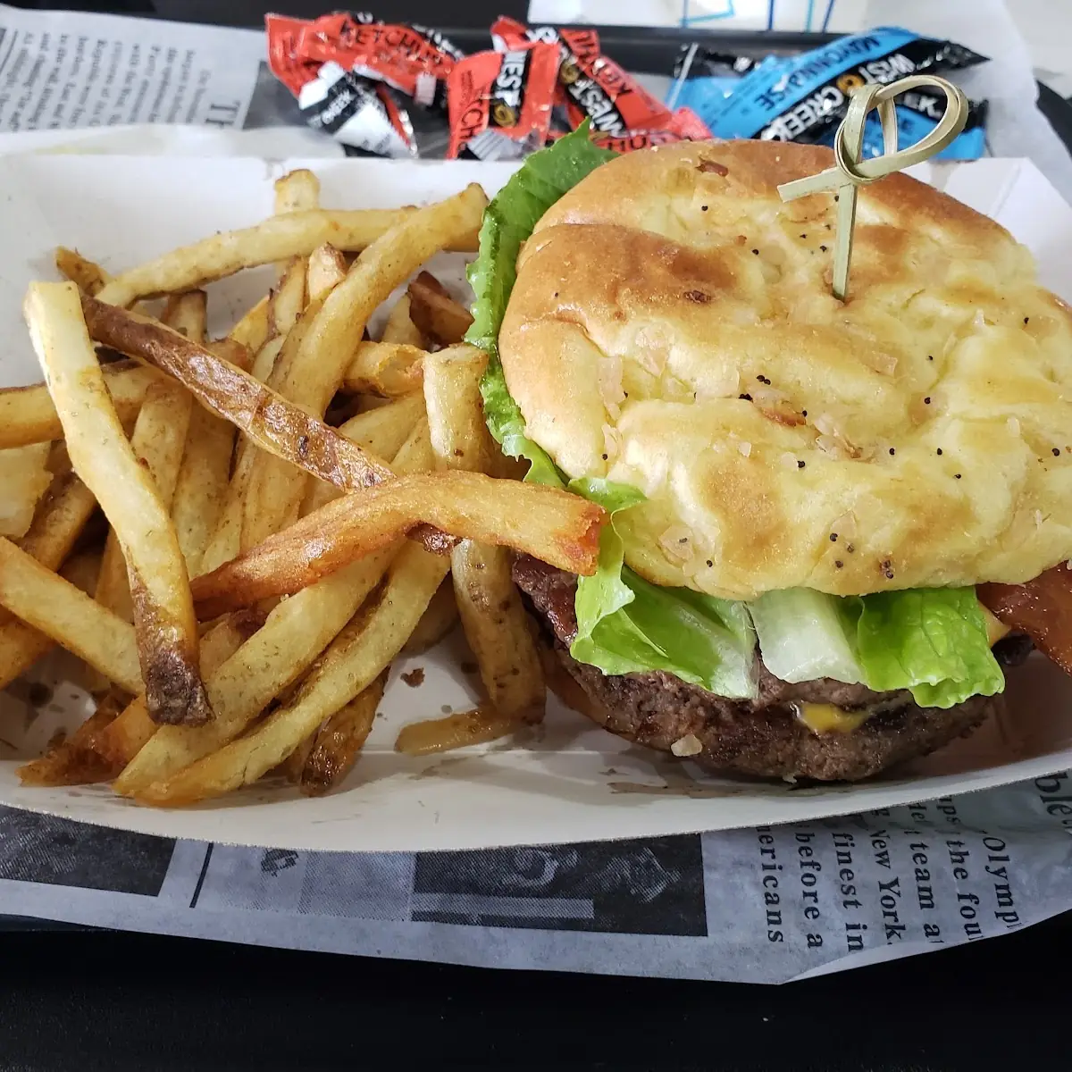 Mac Attack and Sweet Potato Fries