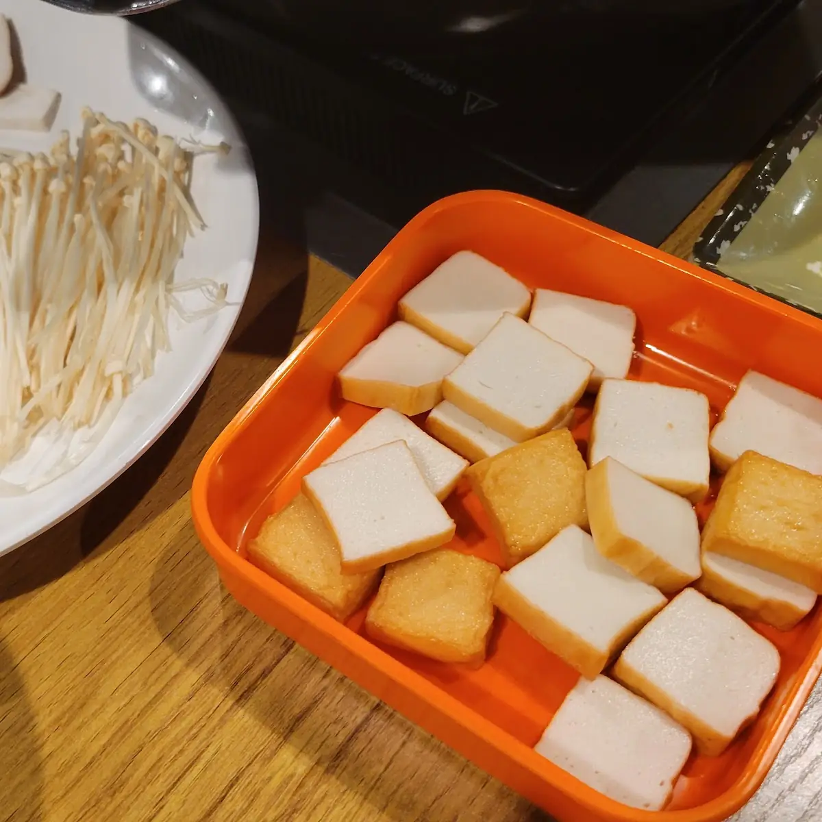 Tofu Fish and Mushrooms