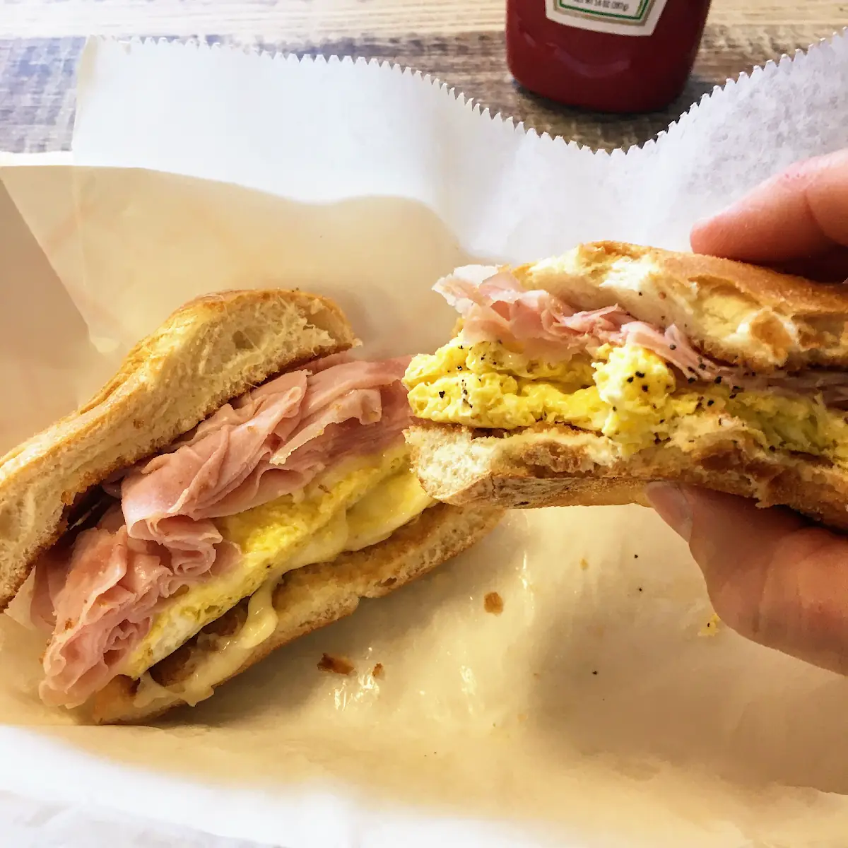 Ham Bacon Egg & Cheese