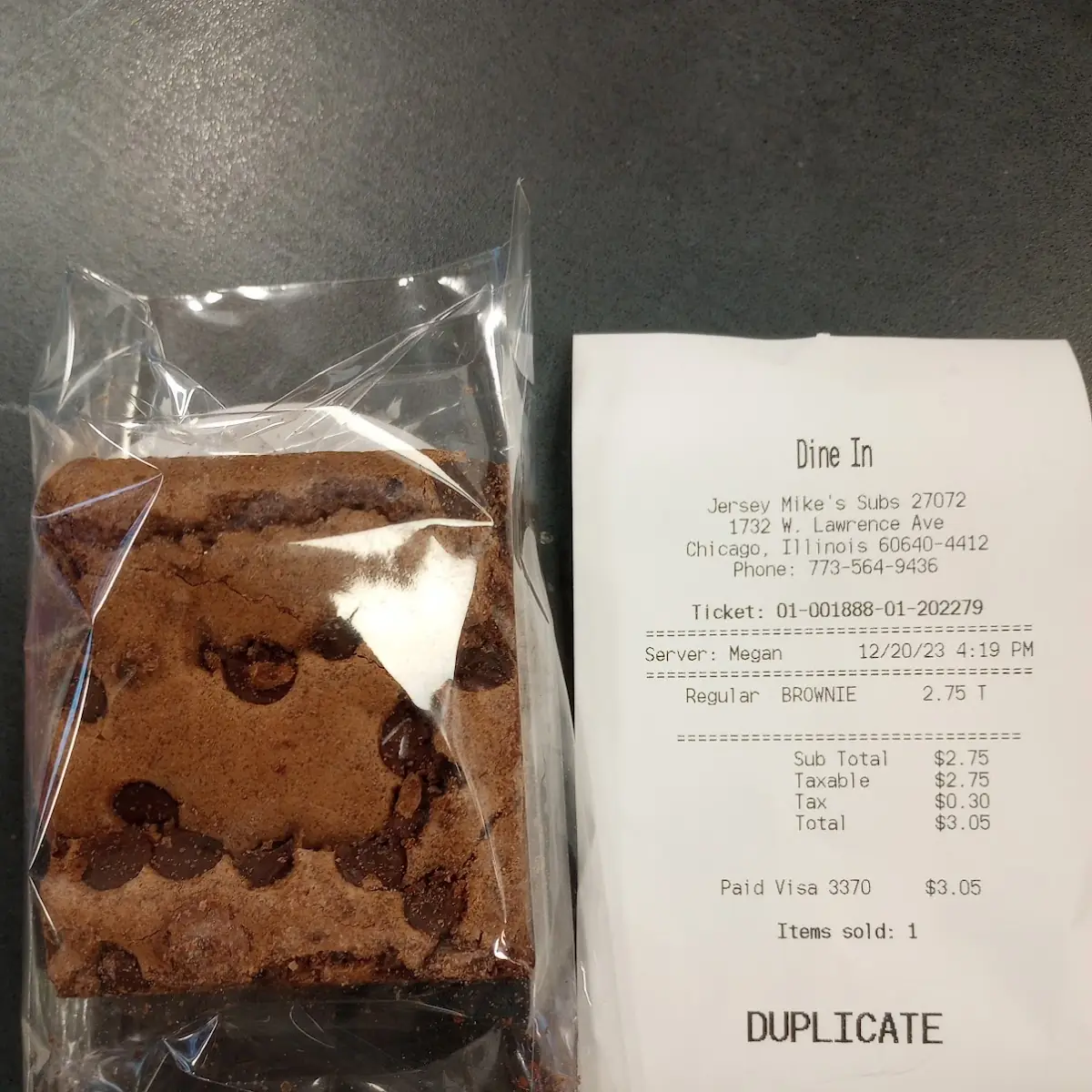 Chocolate Chip Brownie