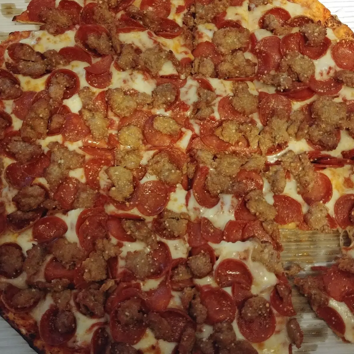 Pep and Sausage Pizza