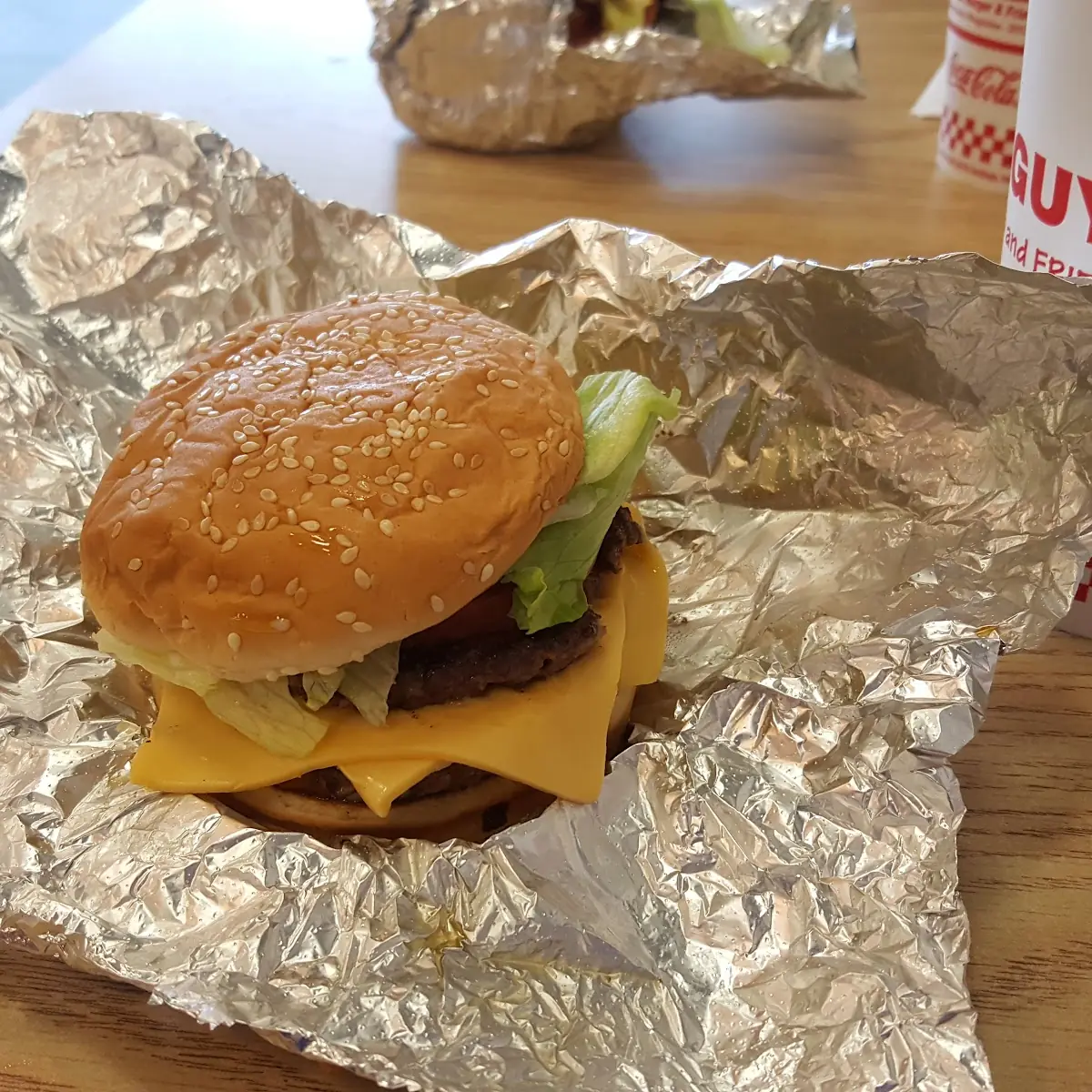 Cheeseburger with Lettuce Tomato and Mayo