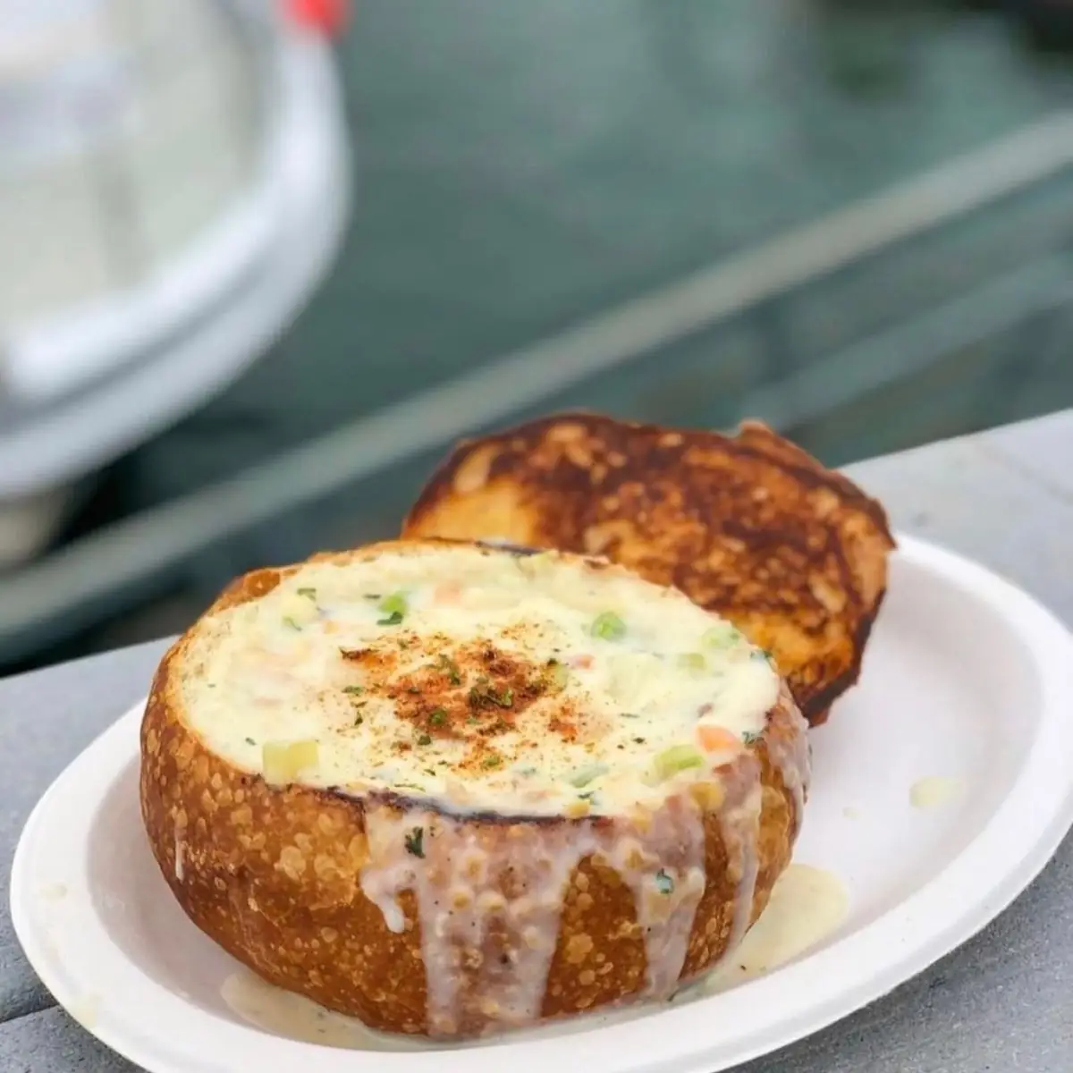 Clam Chowder in a Bread Bowl