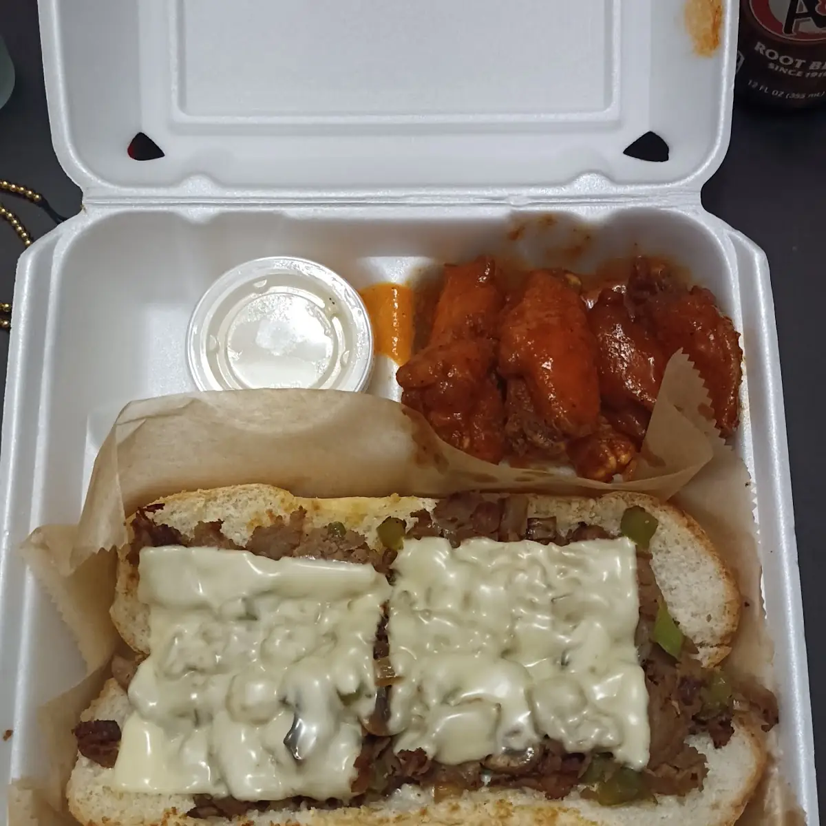 Philly Cheese Steak and Wing Combo