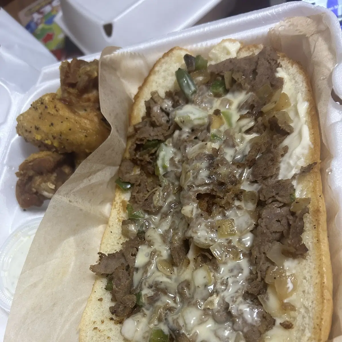 Philly Cheesesteak Wings Fries