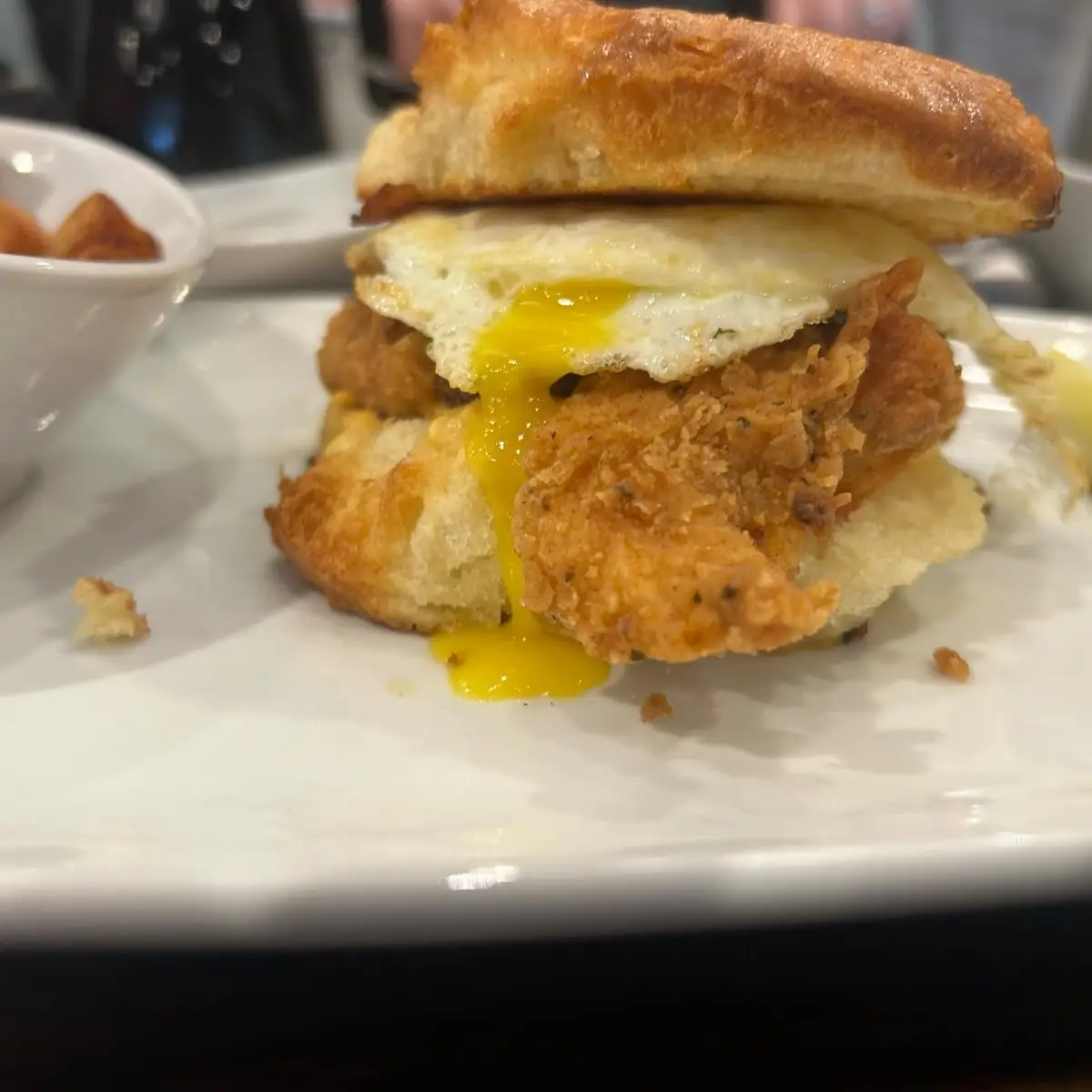 Broken Egg Biscuit Sandwich