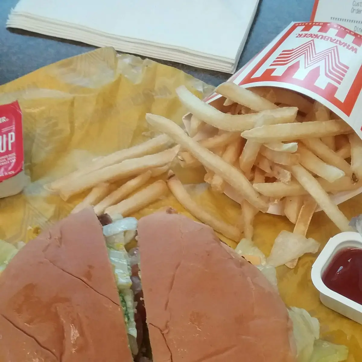 Double Cheese Burger and Fries