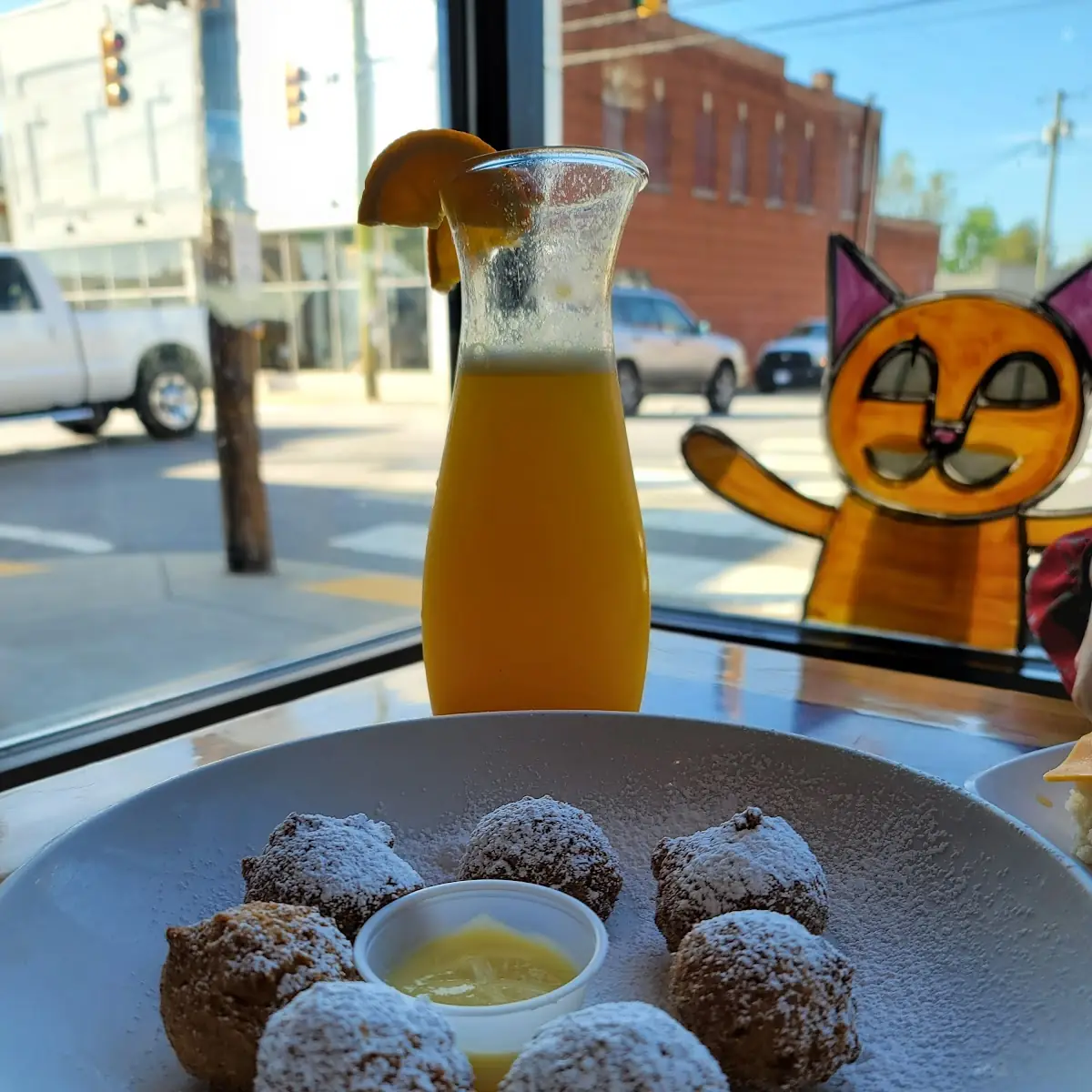 Mimosa Fried Chicken Biscuit