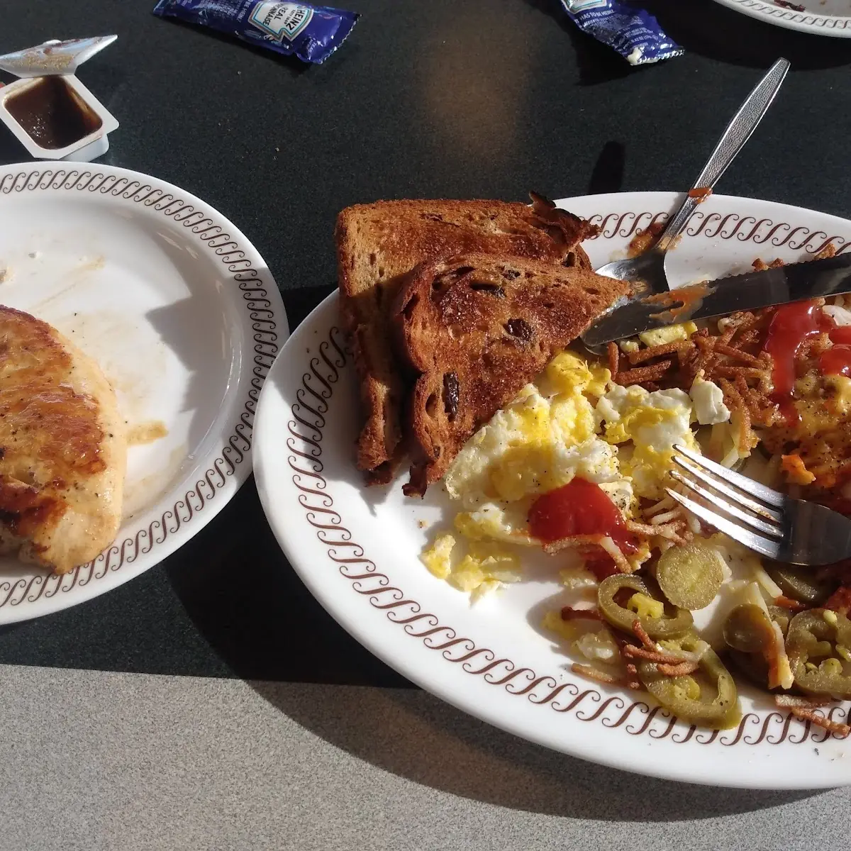 Two Egg Breakfast with Grilled Chicken