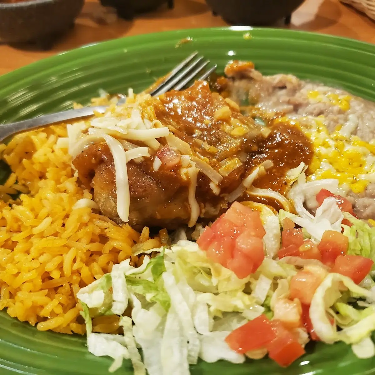 Chile Relleno, Tostada, Enchilada