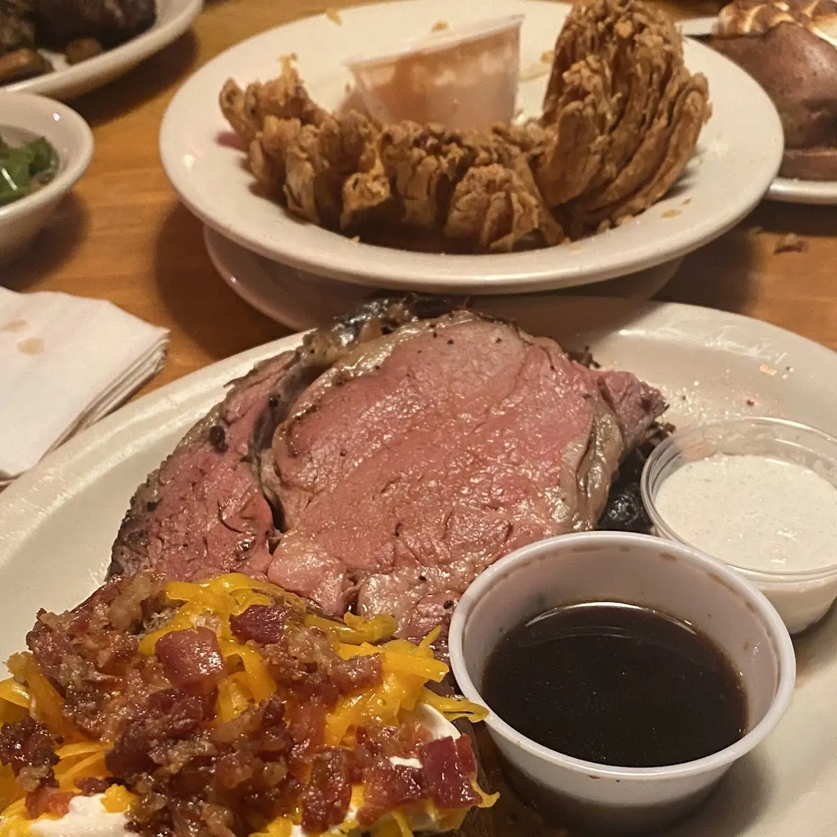 Prime Rib with Mashed Potatoes