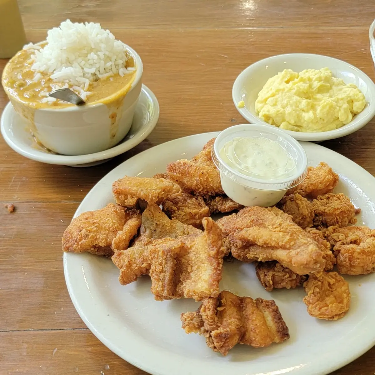 Seafood Platter with Fried Shrimp and Catfish