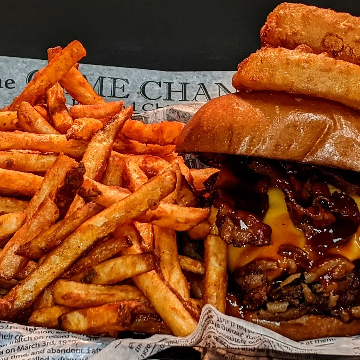 Western Burger and Fries