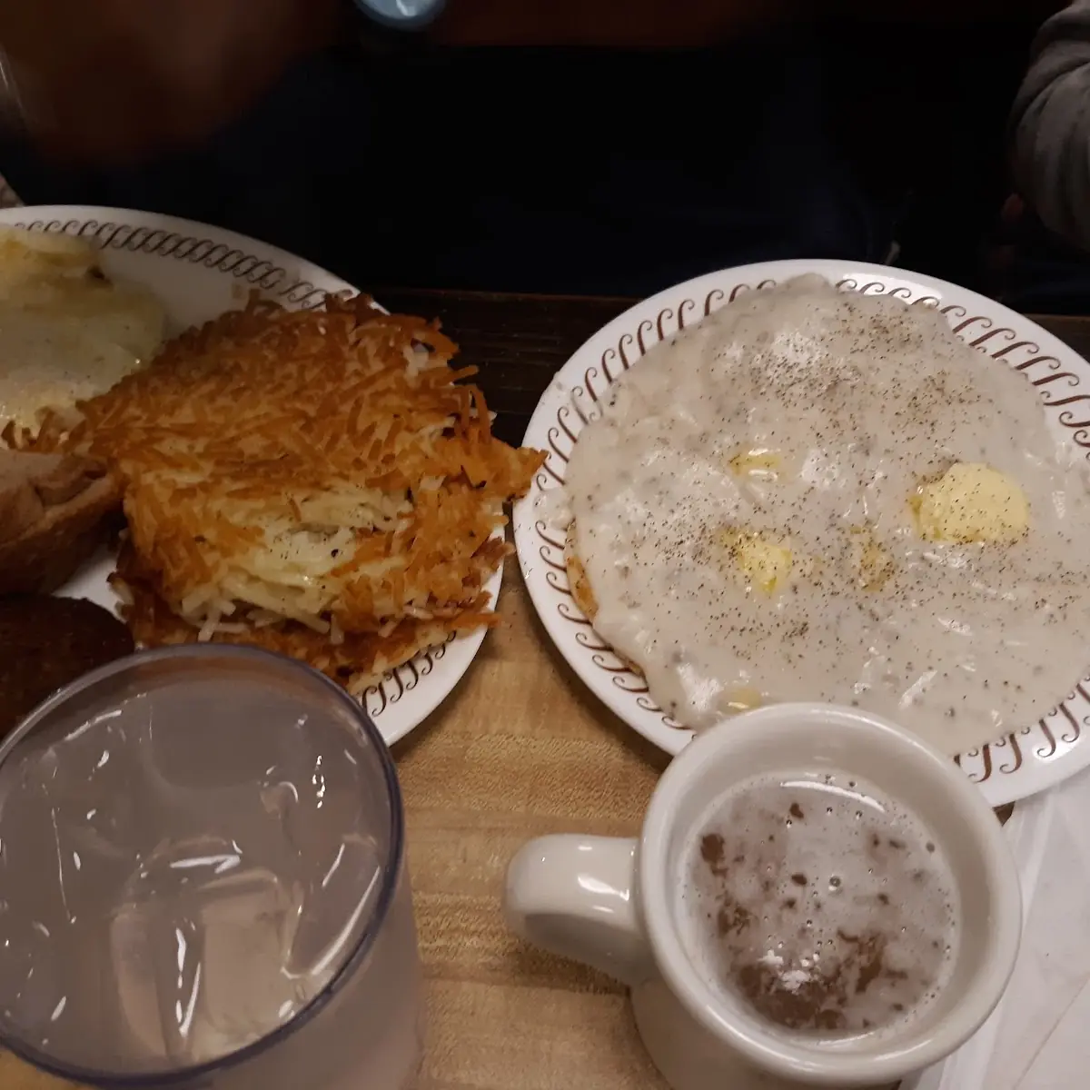 Biscuits and Sausage Gravy with Hash Browns