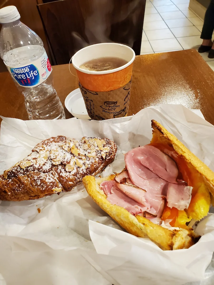 Breakfast Ham Cheese and Egg Baguette