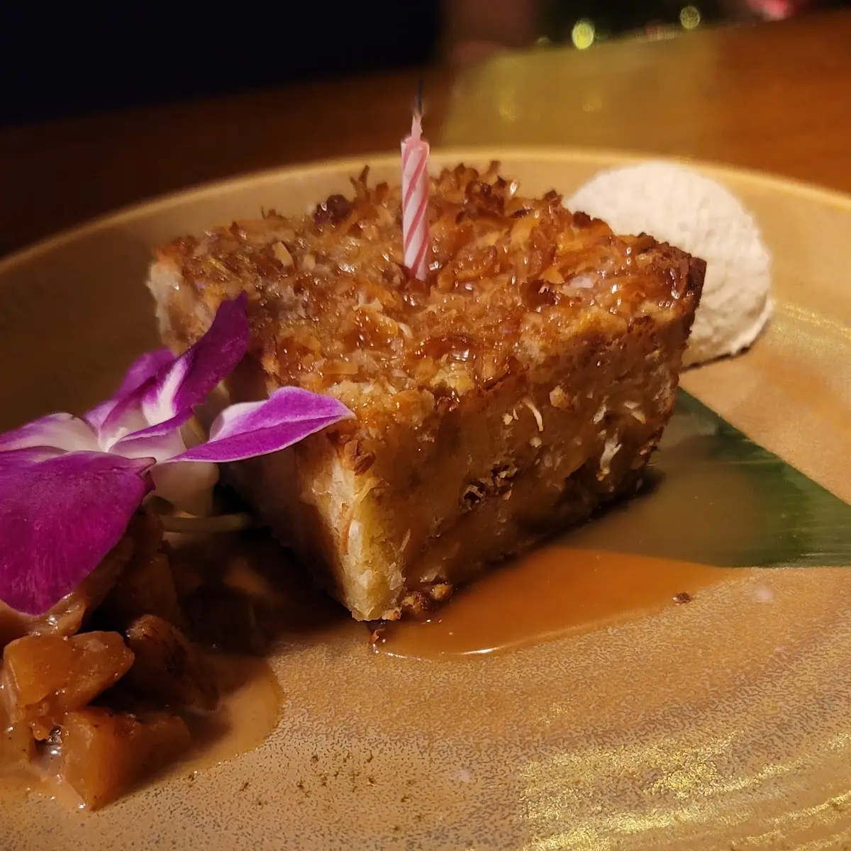 Coconut Bread Pudding V NF