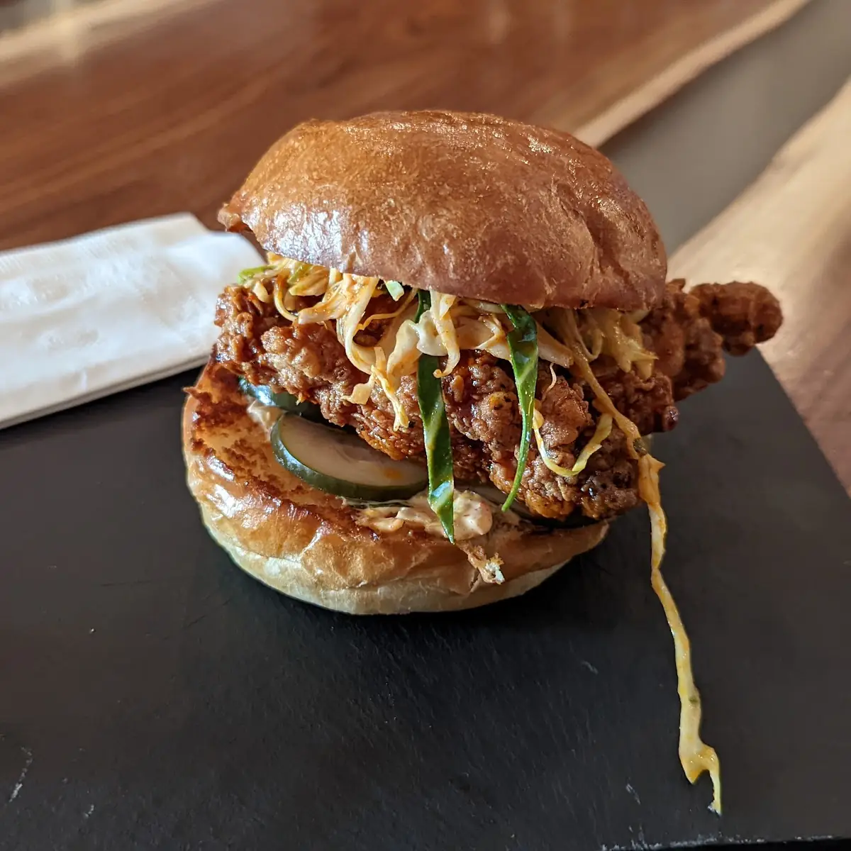 Korean BBQ Fried Chicken Sandwich