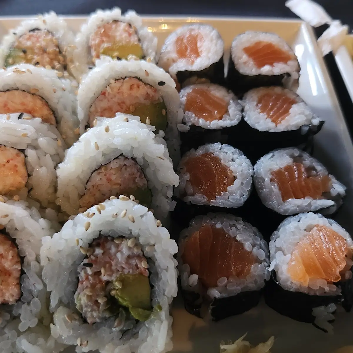 Salmon Roll and California Roll