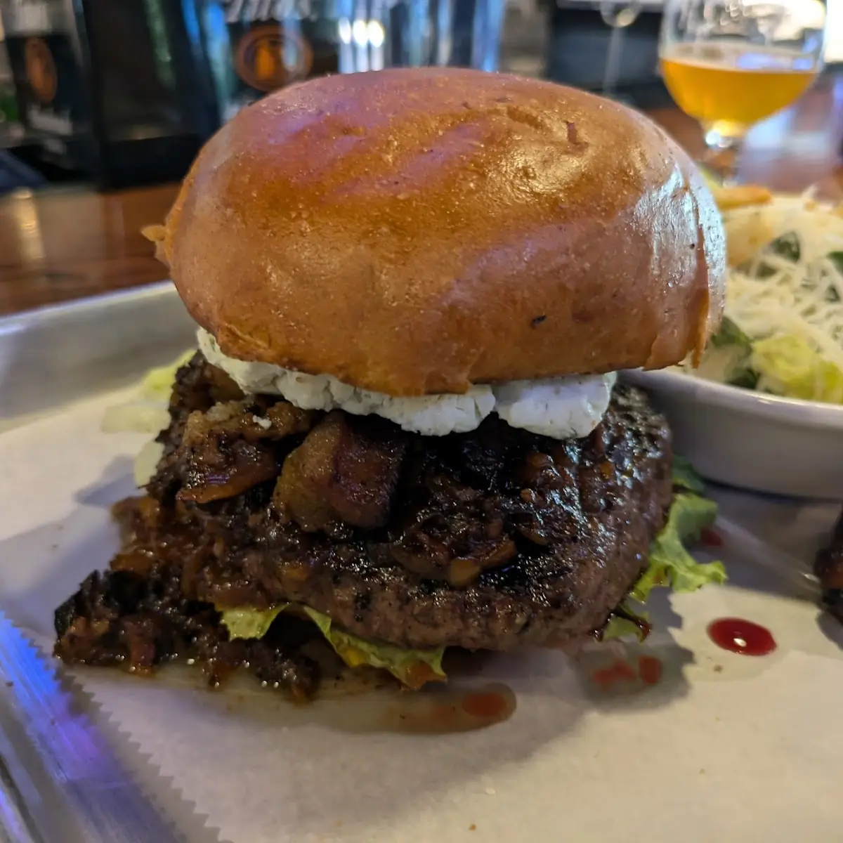 Goat Cheese Bacon Burger