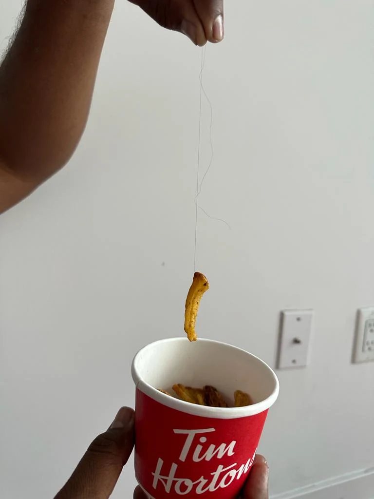 Potato Wedges Cooked with Human Hair from Tim Hortons