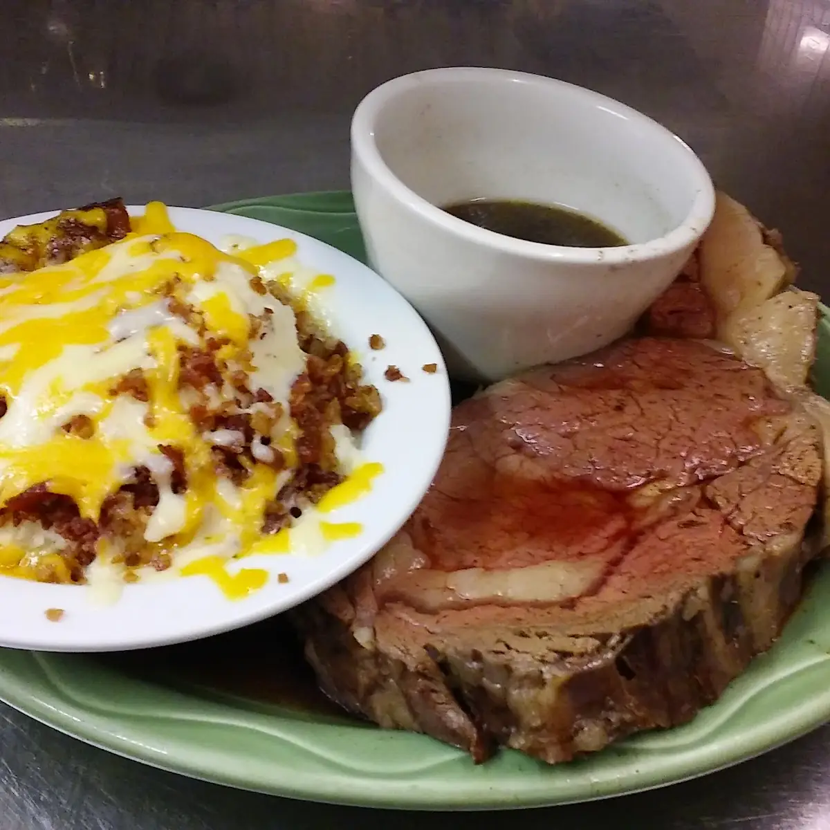 Prime Rib with Loaded Mashed Potatoes