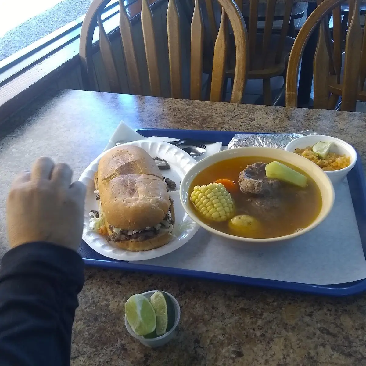 Caldo De Res & Torta De Carne Asada