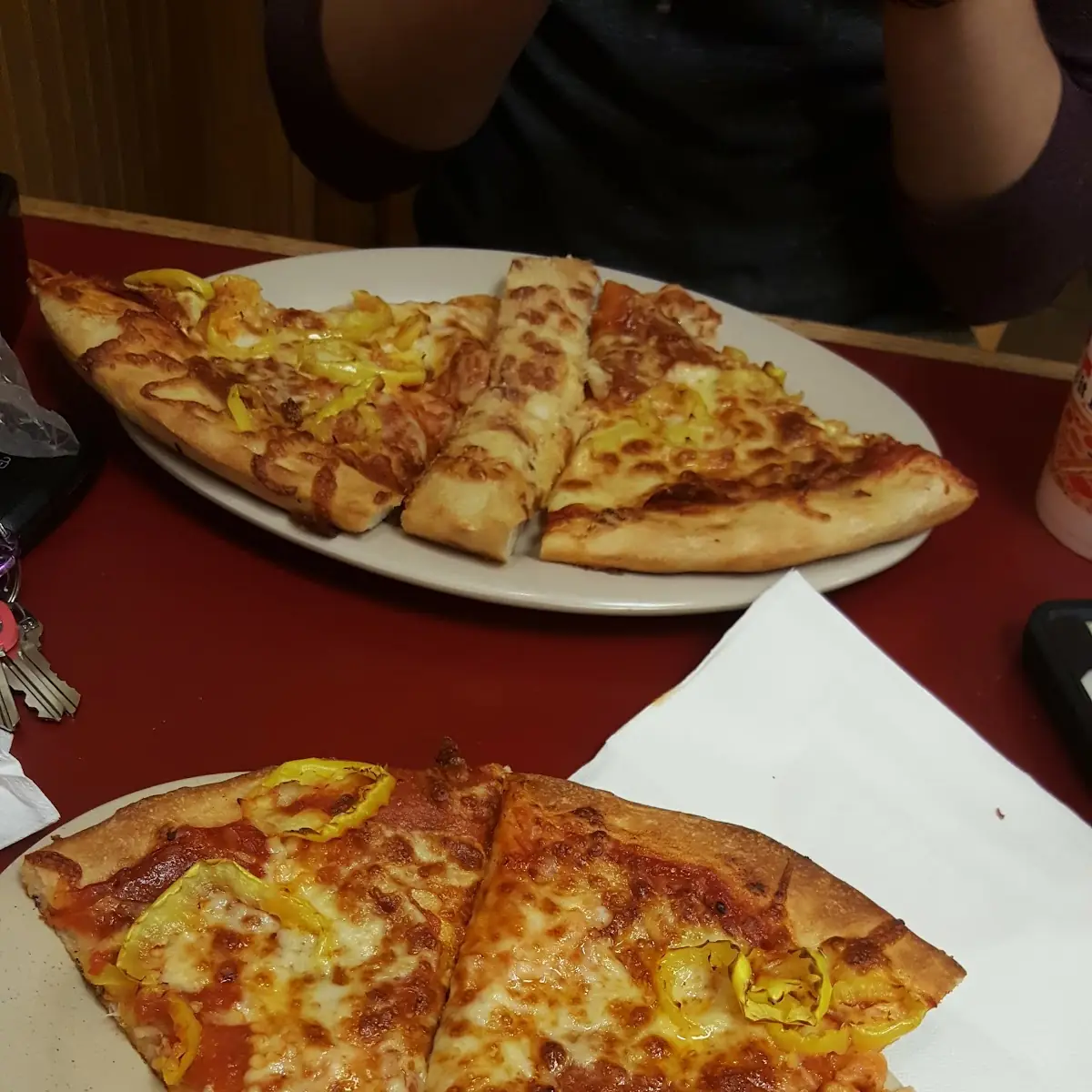 Pepperoni Pizza with Banana Peppers