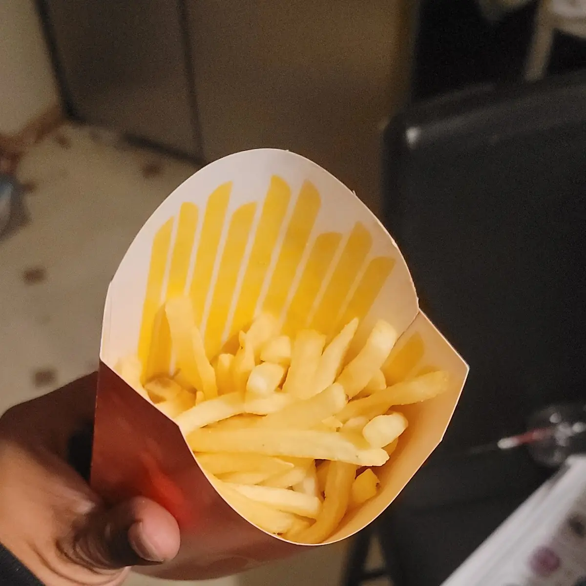 Medium Fries in Large Fry Box