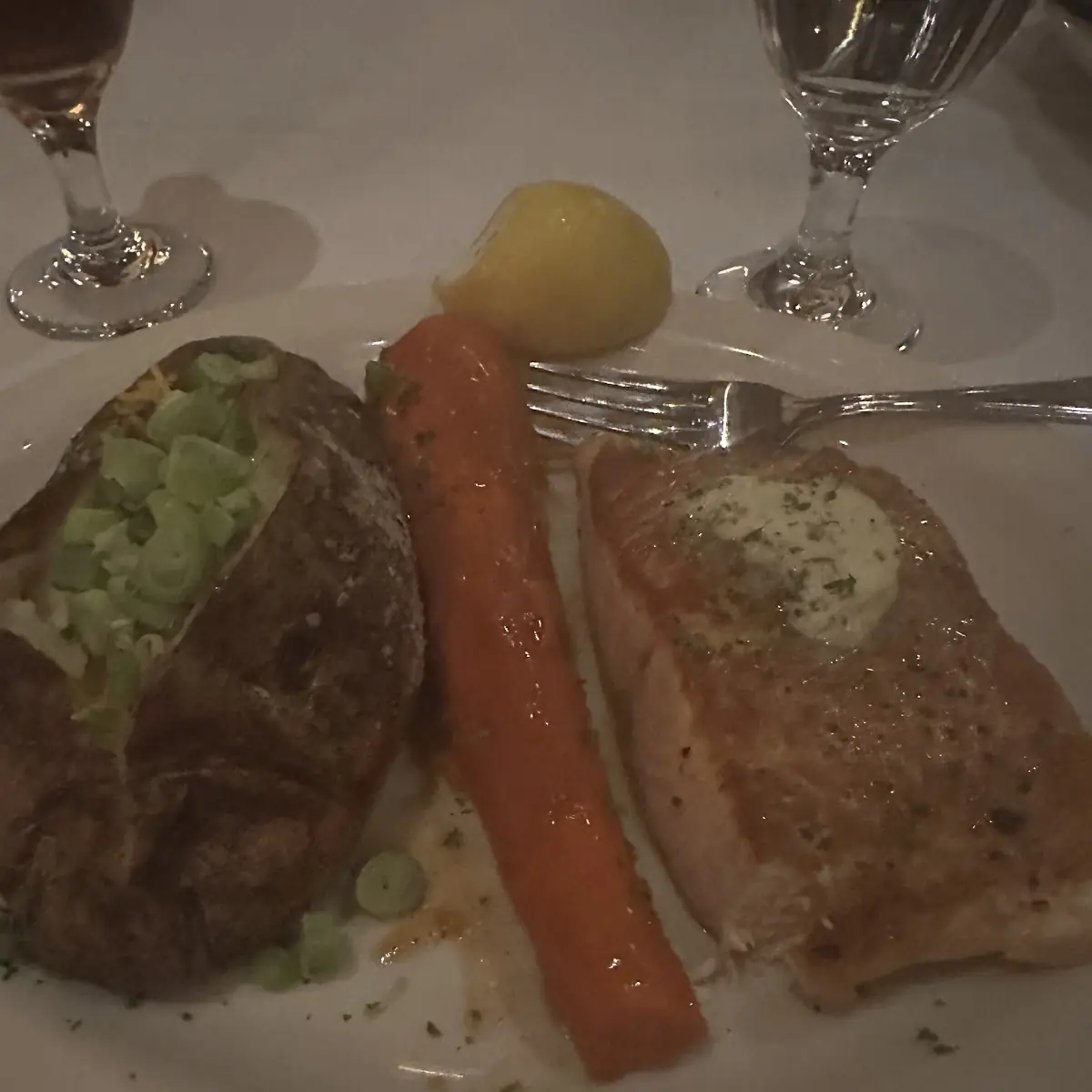 Salmon and Baked Potato