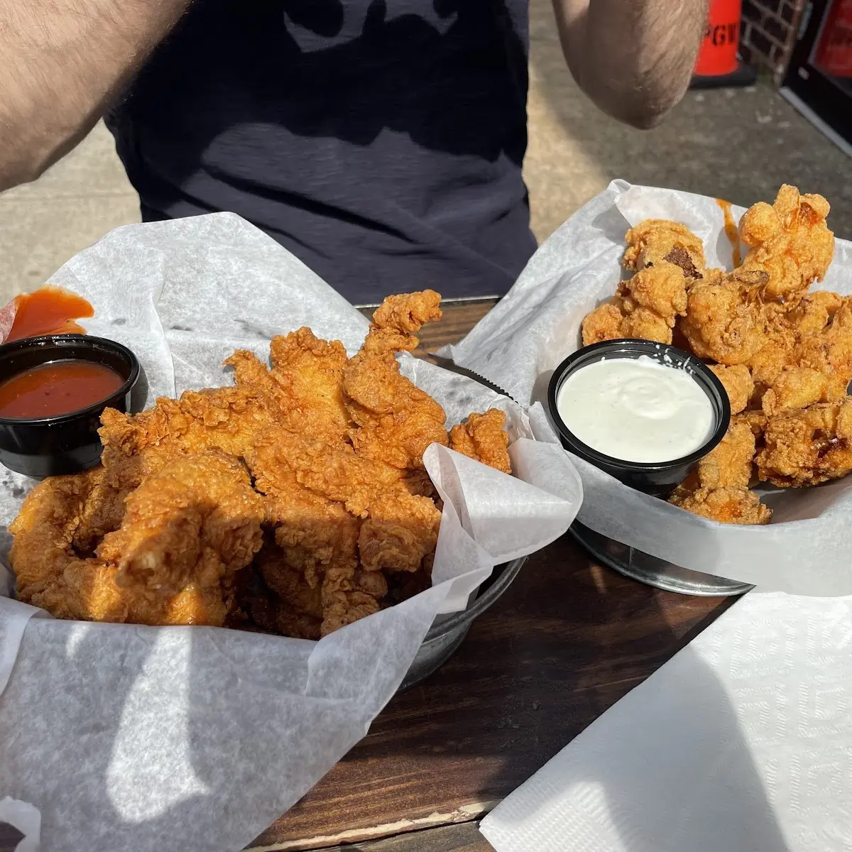 Crispy Chicken and Buffalo Cauliflower