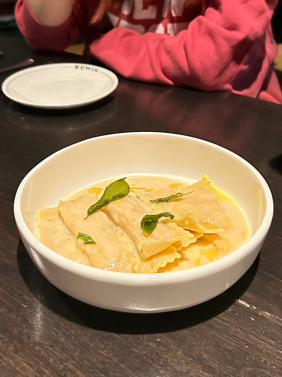 Ravioli Butternut Pumpkin, EDWIN WINE BAR AND CELLAR