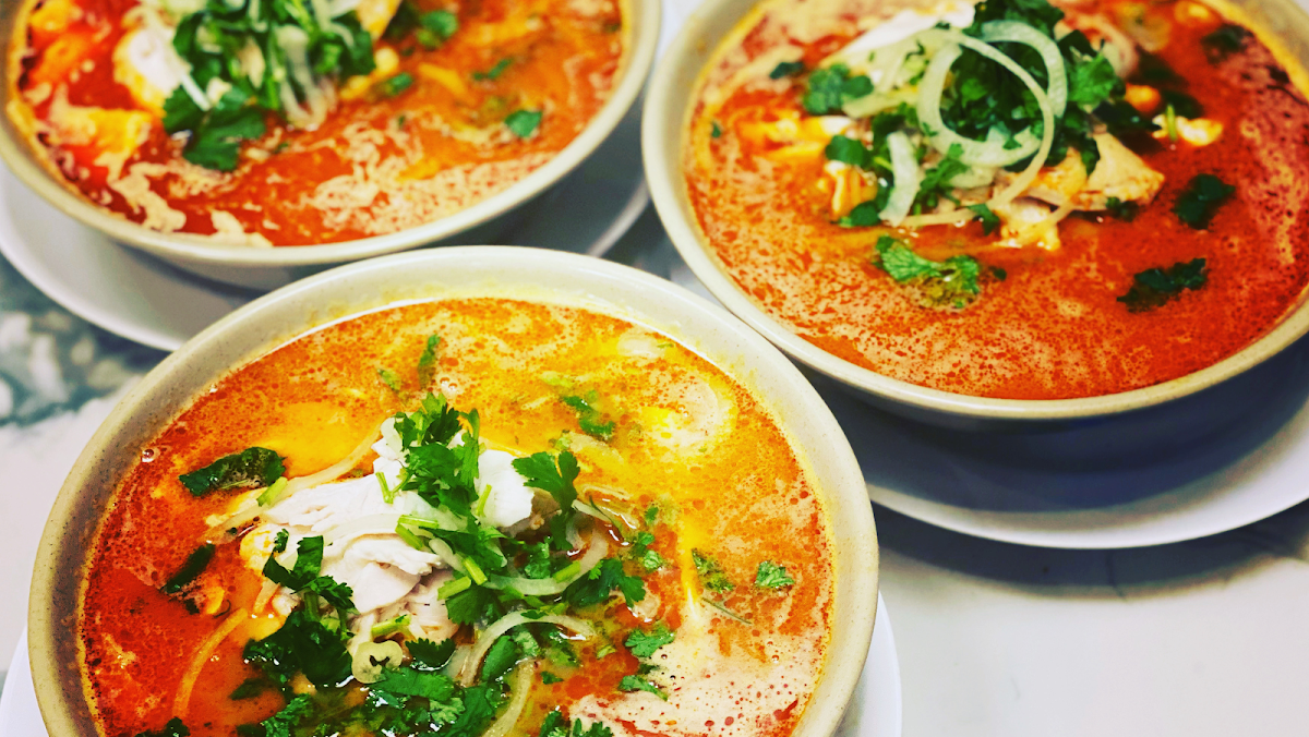 Chicken Satay Rice Noodle Soup, Pho Khanh Express (Beatty)