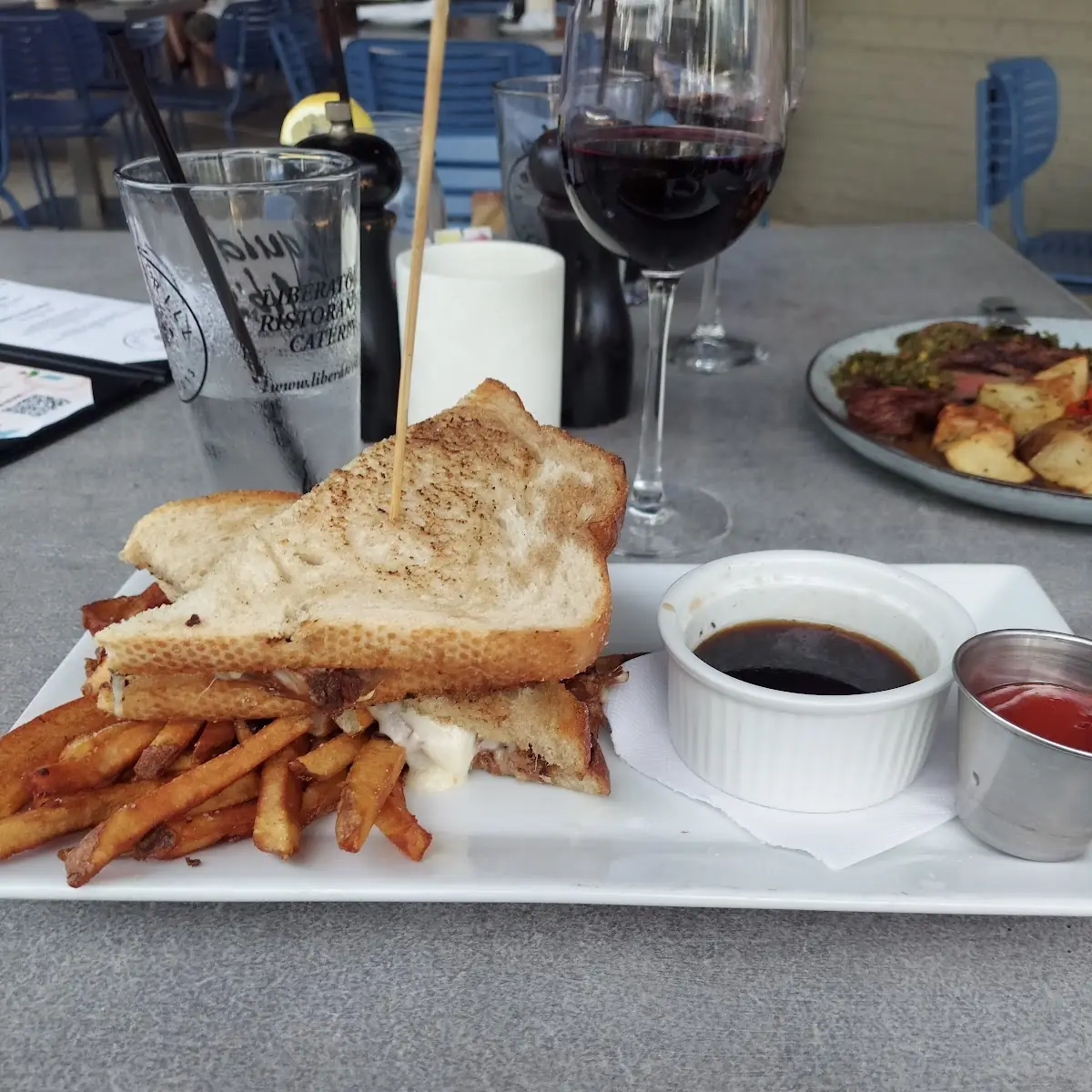 French Dip Grilled Cheese